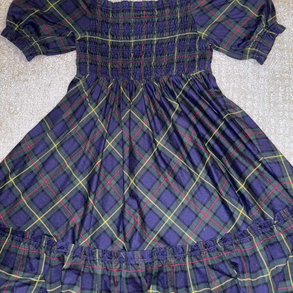 Ralph Lauren Navy Plaid Kids Dress
